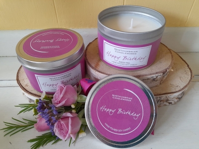 Happy Birthday Sweet Pea Candle