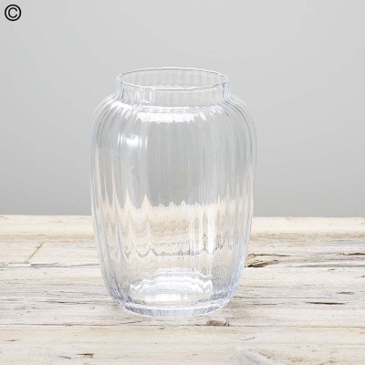 Vintage Ribbed Vase